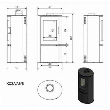 Купить Печь-камин Kratki Koza/AB/S/DR в Слуцке Амазонка бай фото в Слуцке