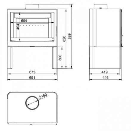 Купить Печь-камин KFD STO iM 14 в интерьере чугунная в Слуцке в Слуцке
