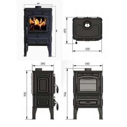 Печь-камин Guca LAVA из чугуна в Слуцке