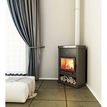 Недорогой камин Теплодар ОВ-140 (угловой) фото в интерьере в Слуцке