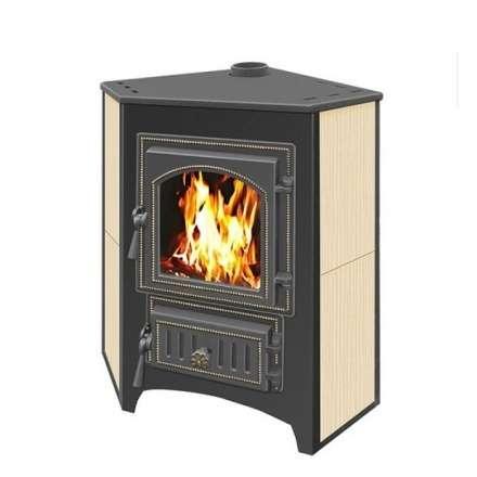 Печь-камин Везувий ПК-01 (270) угловой бежевый 9 кВт Амазонка бай фото в Слуцке