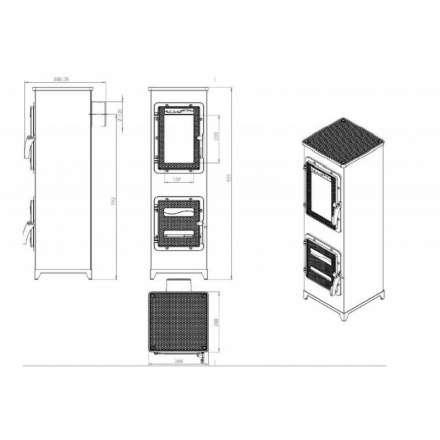 Купить отопительную печь Nordflam Padva Амазонка бай фото в Слуцке