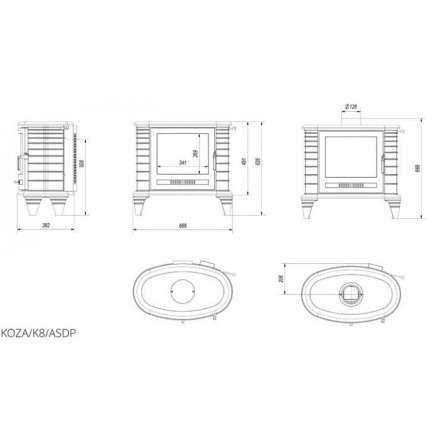 Купить Печь-камин Kratki Koza K8 в Слуцке Амазонка бай фото в Слуцке