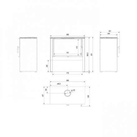 Печь-камин Kratki Juno 12/C Амазонка бай фото в Слуцке