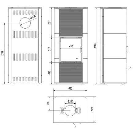 Купить кафельный печь камин Kratki NADIA KAFEL B RYFEL в Слуцке