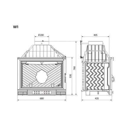 Каминная топка Kawmet W1-18 кВт Феникс в Слуцке