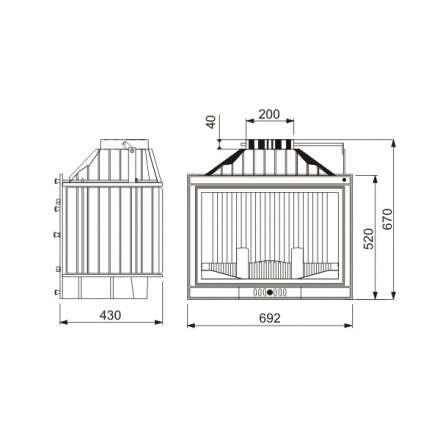 Каминная топка Invicta 700 PRIMO с шибером в Слуцке