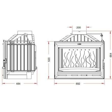 Каминная топка Invicta 700 Option с шибером в Слуцке