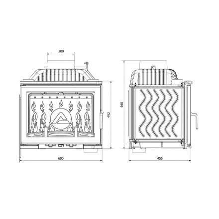 Каминная топка Kawmet W17 12,3 кВт EKO в Слуцке