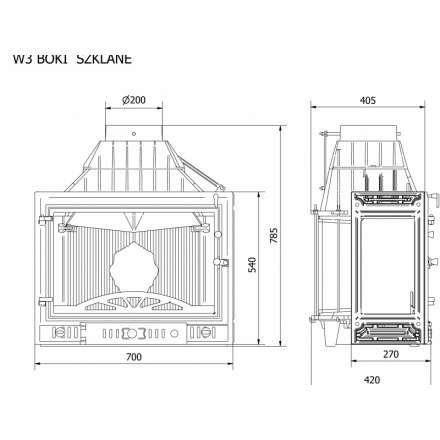 Каминная топка Kawmet W3PB-16,7 кВт в Слуцке
