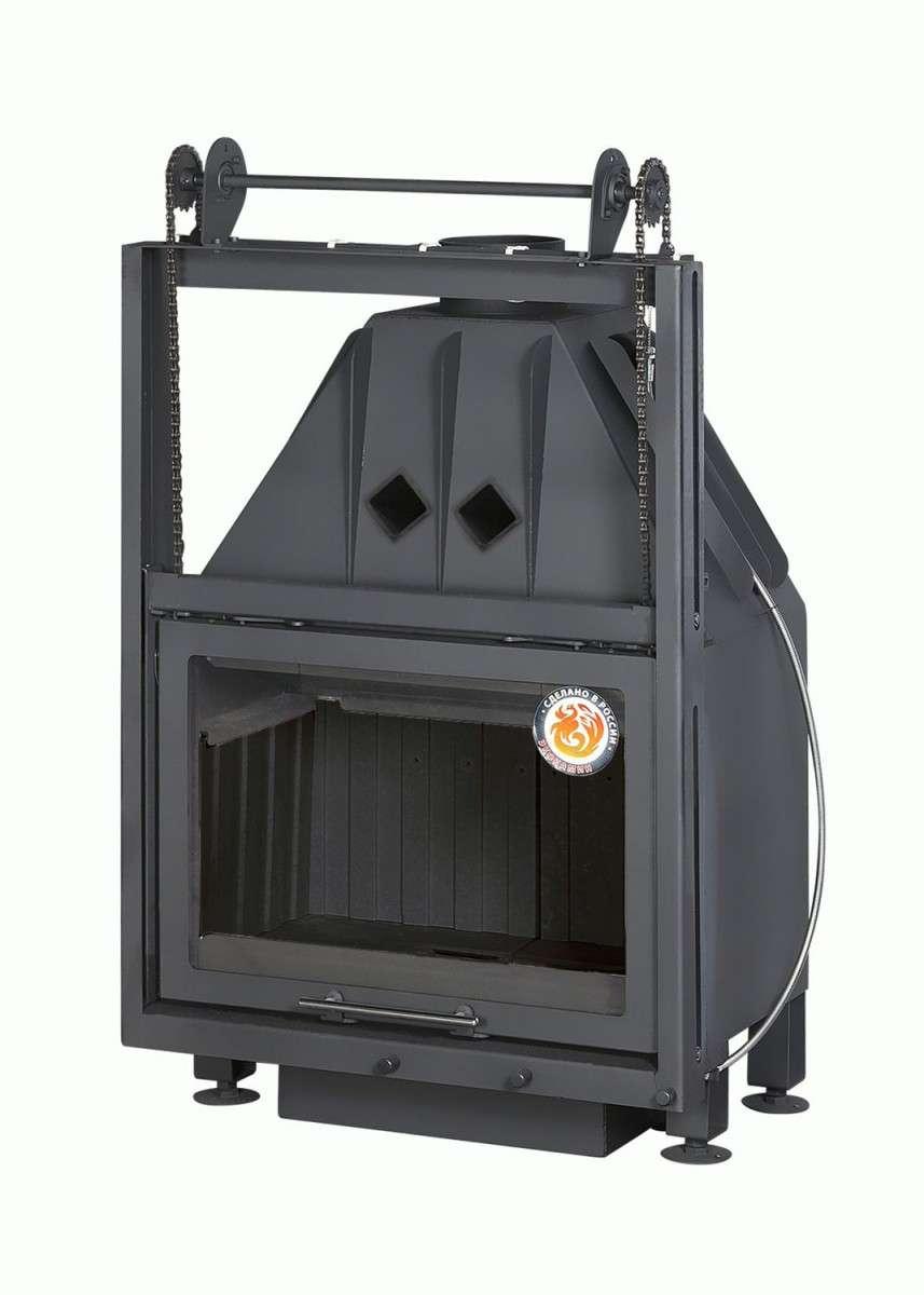 Каминная топка Экокамин Альфа 700K с контргрузом черный шамот купить в Слуцке