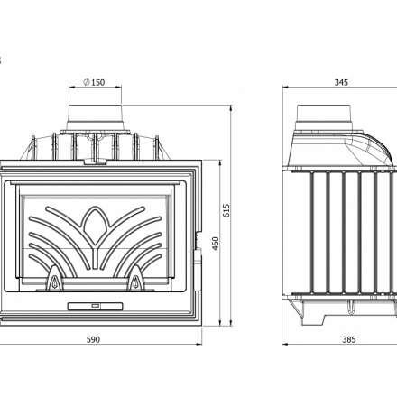 Каминная топка Kawmet W13 9,5 кВт в Слуцке