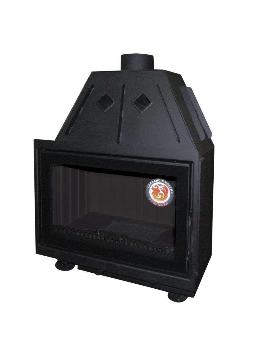 Каминная топка Экокамин Альфа 700-150 чёрный шамот принтинг купить в Слуцке