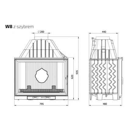 Каминная топка Kawmet W8-17,5 кВт EKO в Слуцке