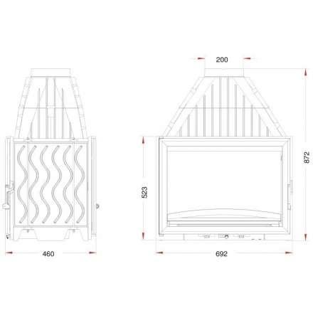 Каминная топка Invicta 700 Double Face в Слуцке