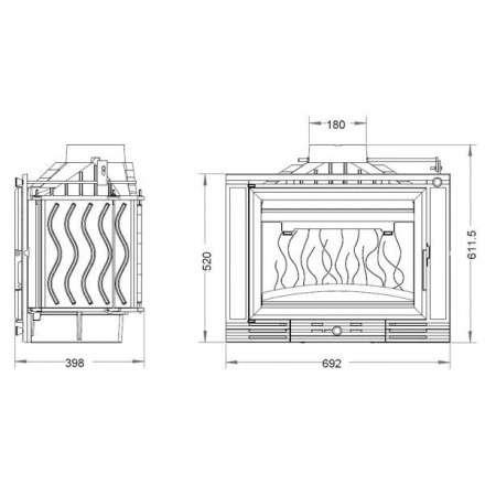 Каминная топка Invicta 700 Minos с шибером в Слуцке
