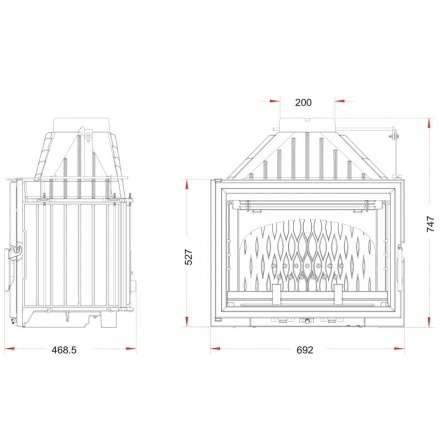 Каминная топка Invicta 700 Grand Vision с шибером в Слуцке