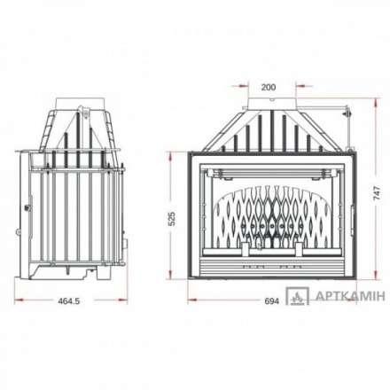 Каминная топка Invicta 700 Compact с шибером в Слуцке