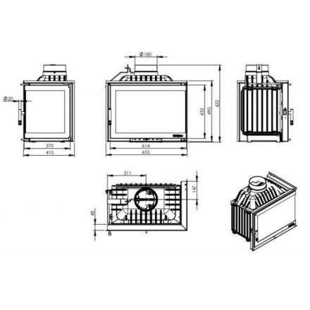 Каминная топка NORDflam Etna left в Слуцке