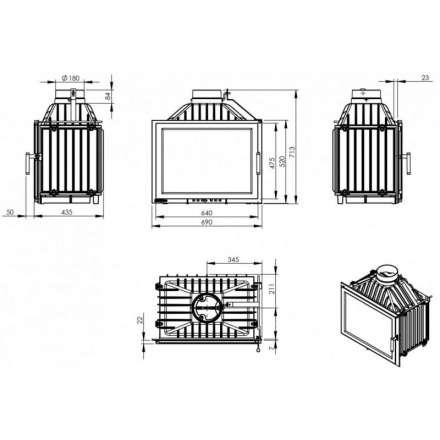 Каминная топка NORDflam Torn в Слуцке