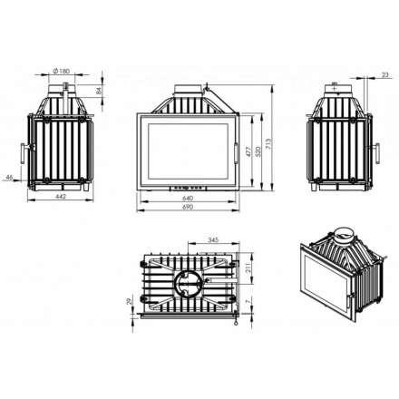 Каминная топка NORDflam Torn lux в Слуцке