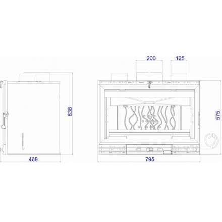 Каминная топка Invicta 800 Grand Vision Turbo в Слуцке