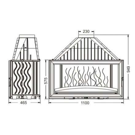 Каминная топка Invicta 1100 Grand Vision в Слуцке