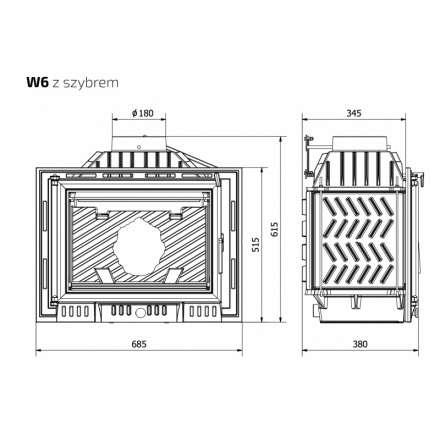 Каминная топка Kawmet W6-13,7 кВт в Слуцке