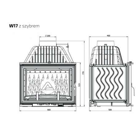 Каминная топка Kawmet W17 16 кВт в Слуцке