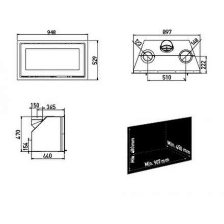 Каминная топка Lotus H470 W в Слуцке