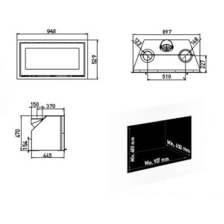 Каминная топка Lotus H470 W Magic в Слуцке