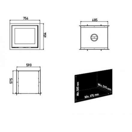 Каминная топка Lotus H570 T в Слуцке