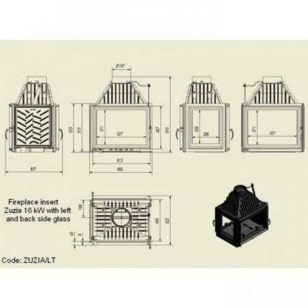Каминная топка Kratki Zuzia/PT в Слуцке