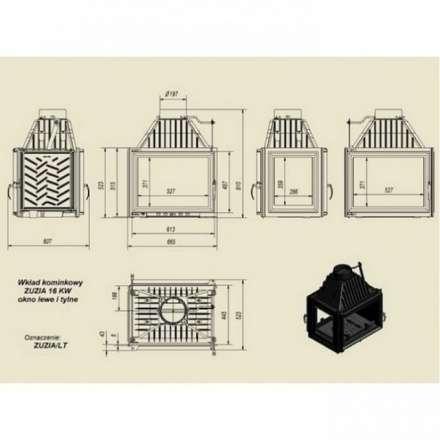Каминная топка Kratki Zuzia/LT в Слуцке