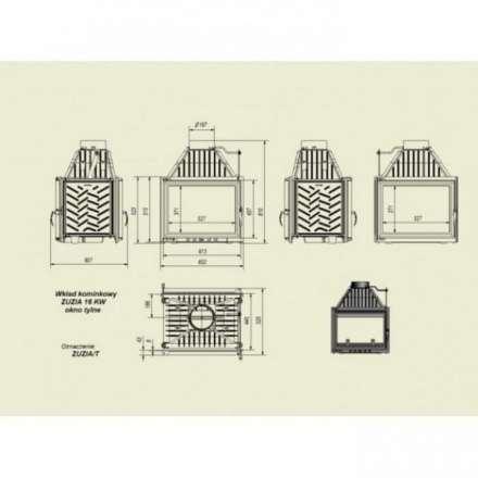 Каминная топка Kratki Zuzia/T в Слуцке