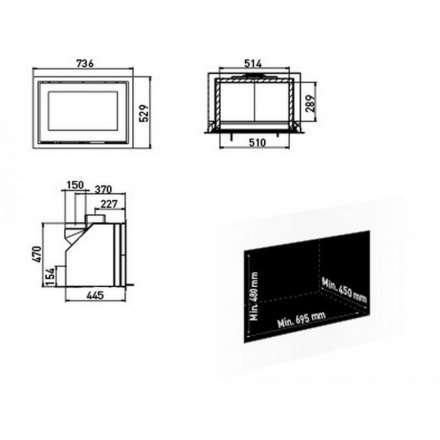 Каминная топка Lotus H470 Magic в Слуцке