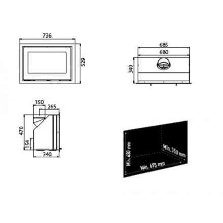 Каминная топка Lotus H370 Petite в Слуцке