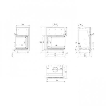 Каминная топка Kratki Zuzia/PW/BP/19/BS/W/Deco в Слуцке