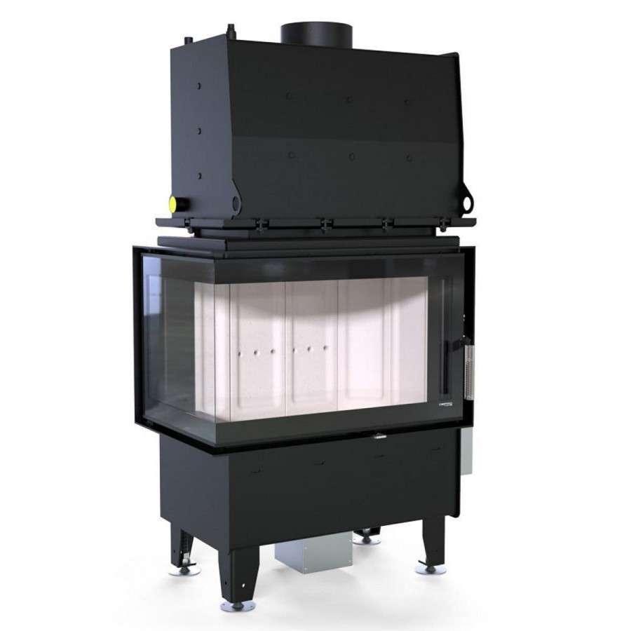 Каминная топка Defro Home RIVA SM BL SHORT угловая, с водяным контуром Амазонка бай фото в Слуцке