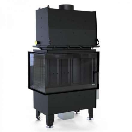 Каминная топка Defro Home RIVA SM BL SHORT угловая, с водяным контуром в Слуцке
