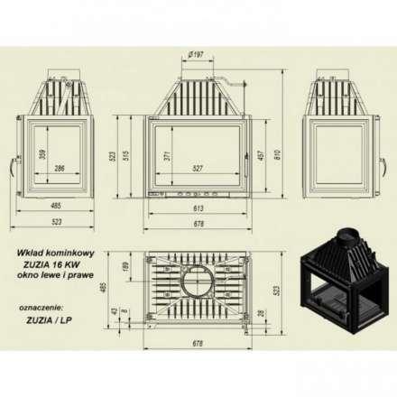 Каминная топка Kratki Zuzia/LP в Слуцке