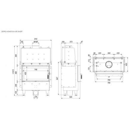 Каминная топка DEFRO HOME RIVA LA SHORT с водяным контуром в Слуцке