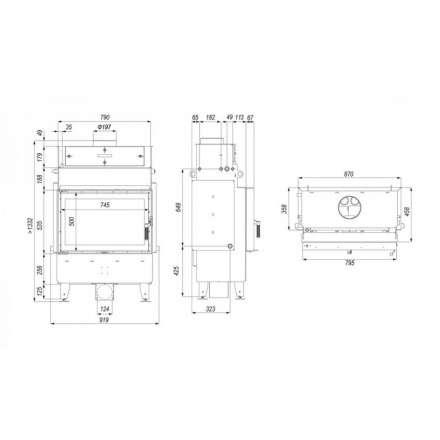 Каминная топка Defro Home Navi ME с водяным контуром в Слуцке
