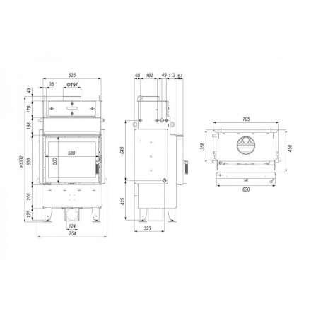 Каминная топка Defro Home Navi SM с водяным контуром в Слуцке