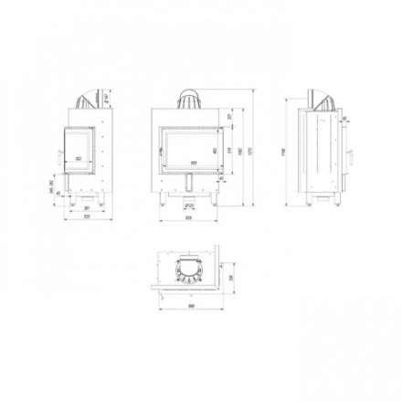 Каминная топка Kratki Lucy/12/P/BS в Слуцке
