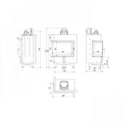 Каминная топка Kratki Lucy/12/L/BS в Слуцке