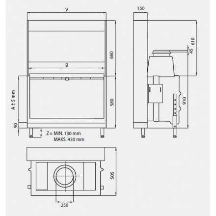 Каминная топка KFD Linea H 1050 4.0 в Слуцке