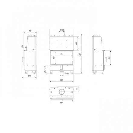 Каминная топка Kratki Lucy/PW/16/W в Слуцке