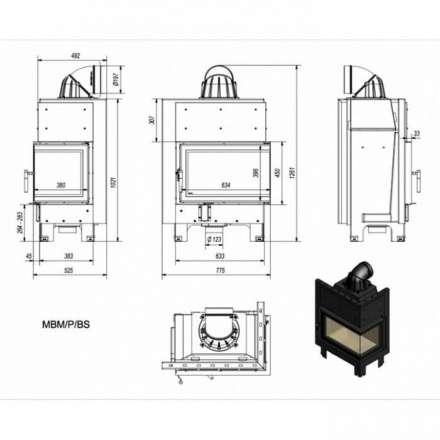 Каминная топка Kratki MBM/P/BS в Слуцке