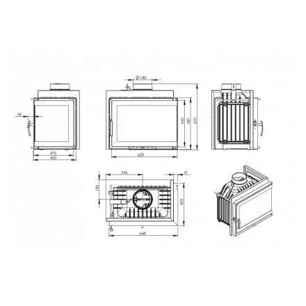 Каминная топка NORDflam Parma right в Слуцке